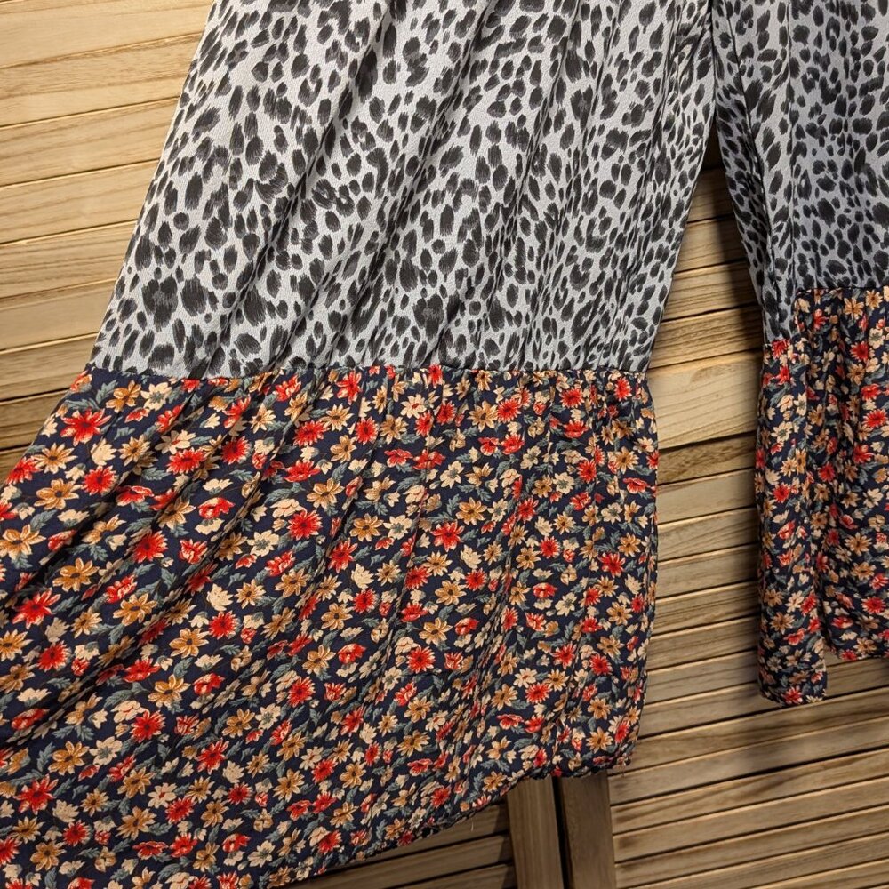 Umgee Wide-Leg Pants Colorful Patterned Size Small - image 5